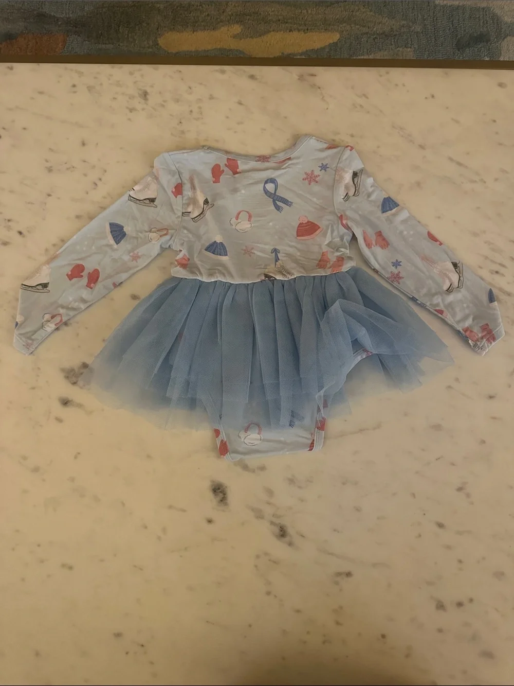 Angel Dear Light Blue Ice Skating Tulle Bodysuit